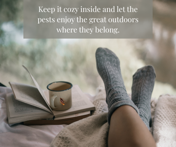 Cozy socks and coffee in winter