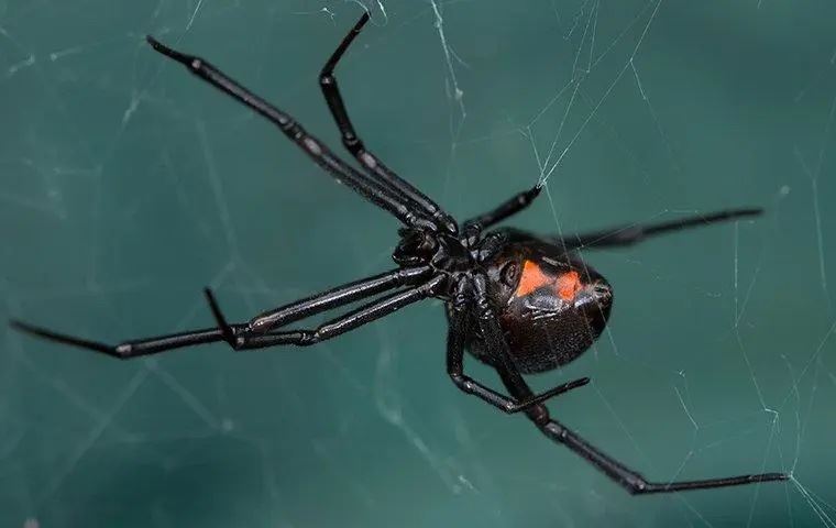 Black Widow Spider On Web